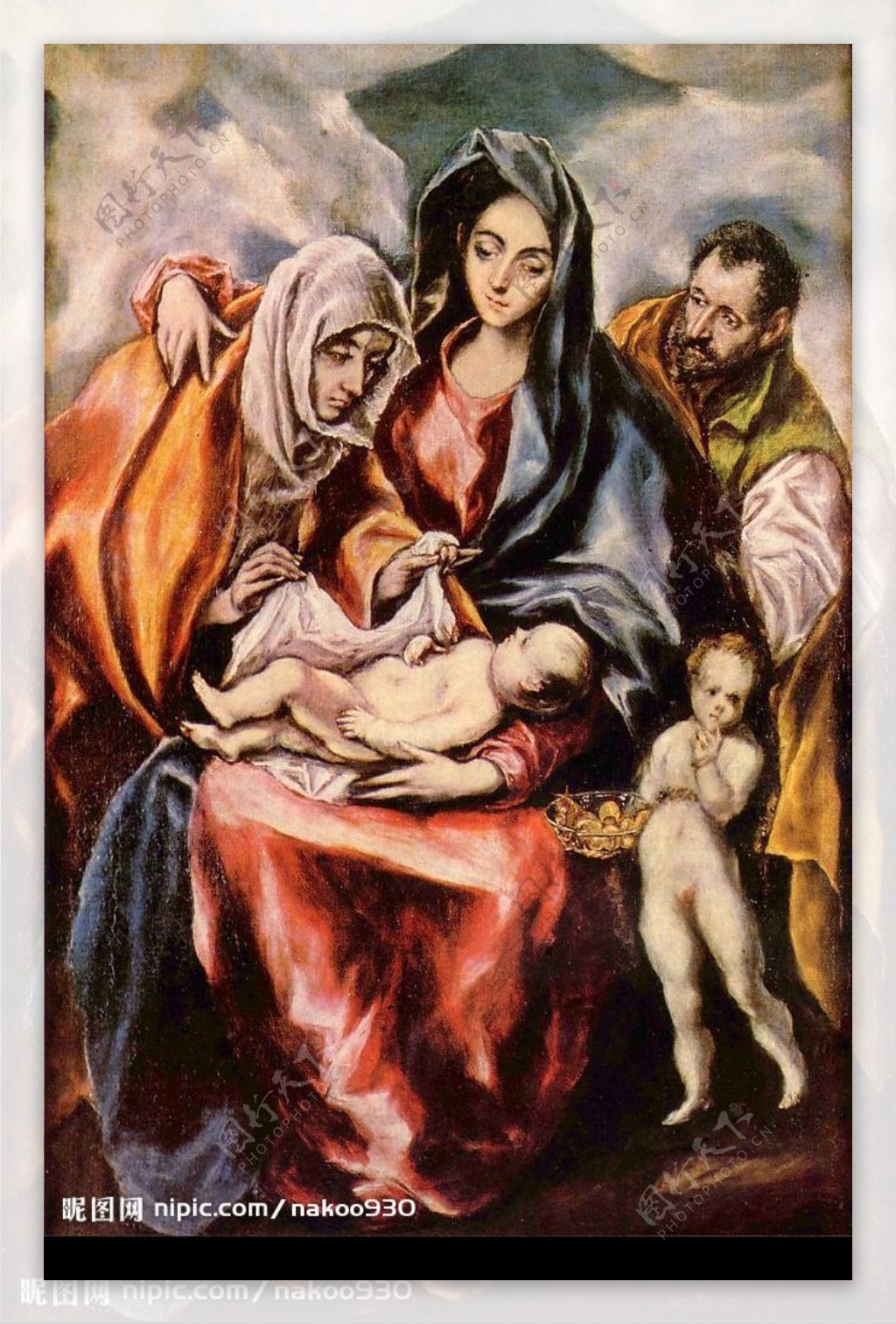 圣母子与圣马丁和圣啊格尼斯图片