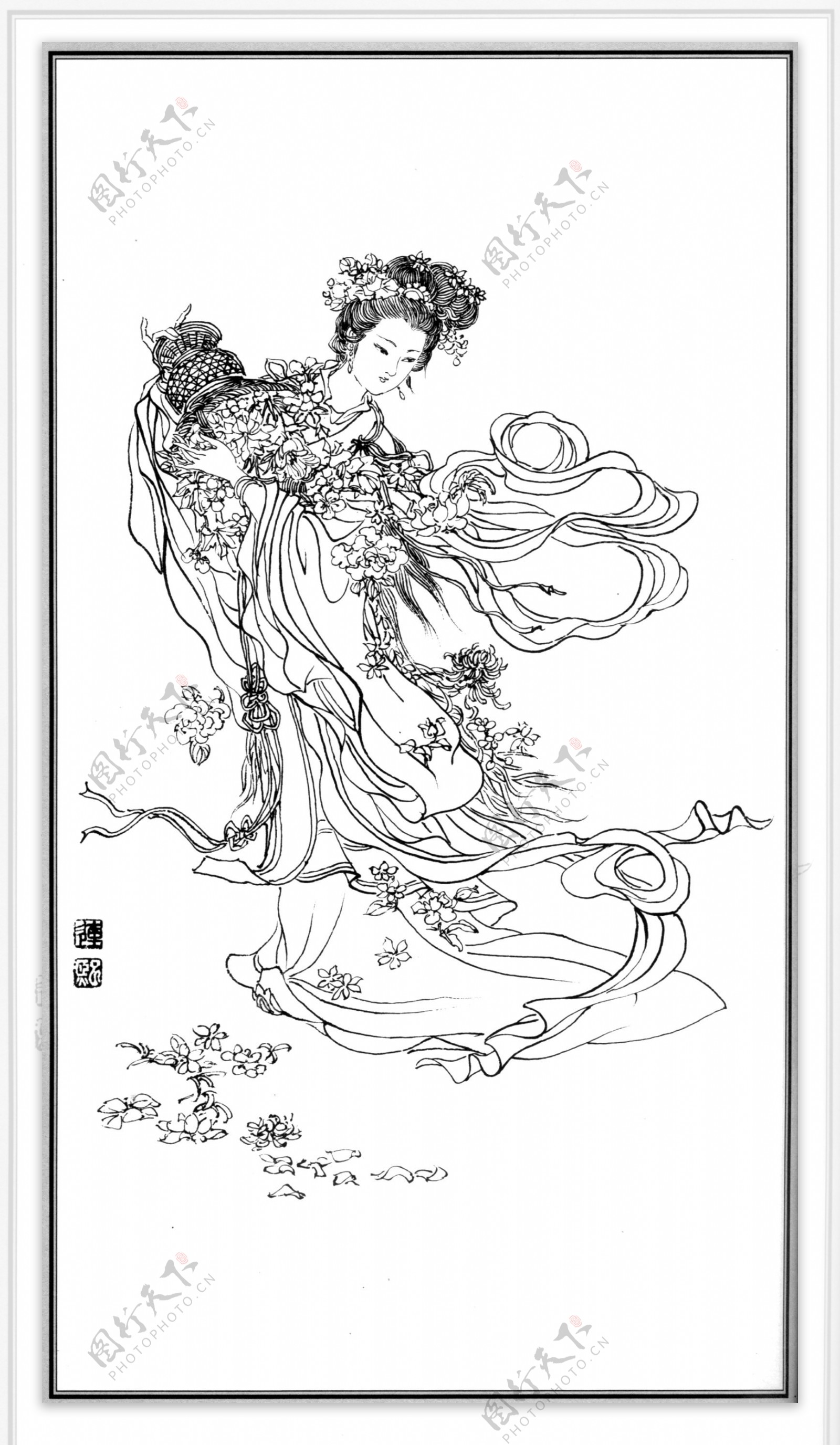 中国神话人物053天女散花图片