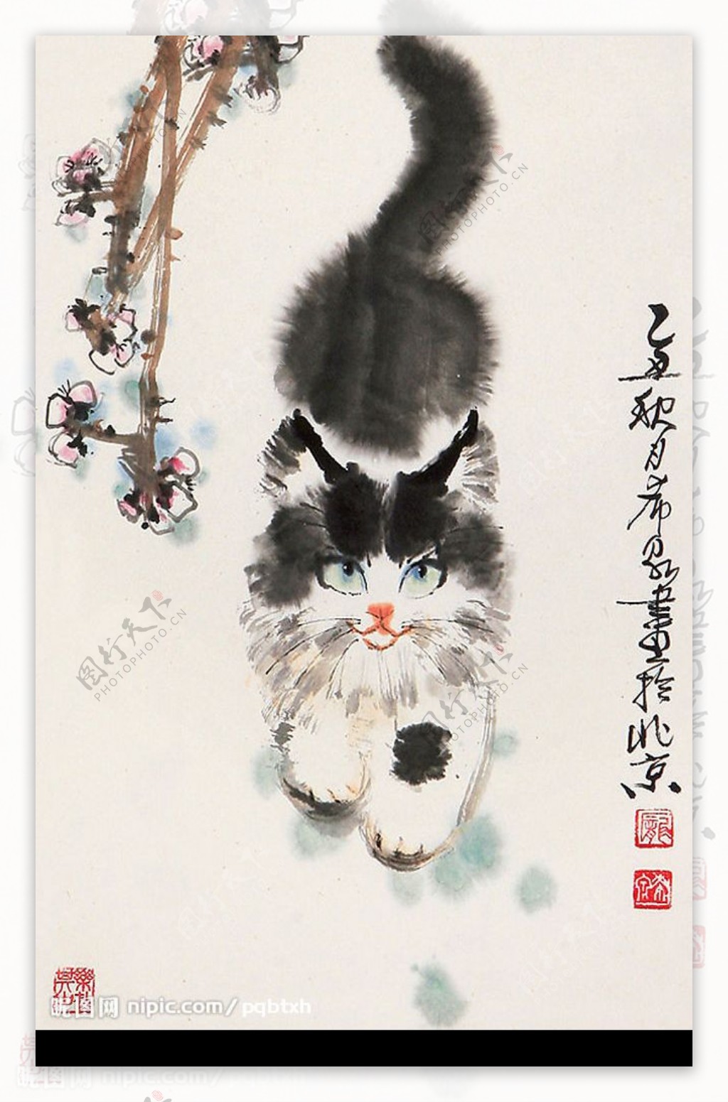 庞希泉现代国画猫8图片