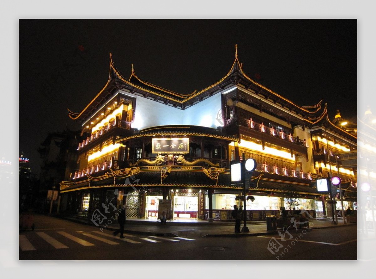 上海夜景城隍庙图片
