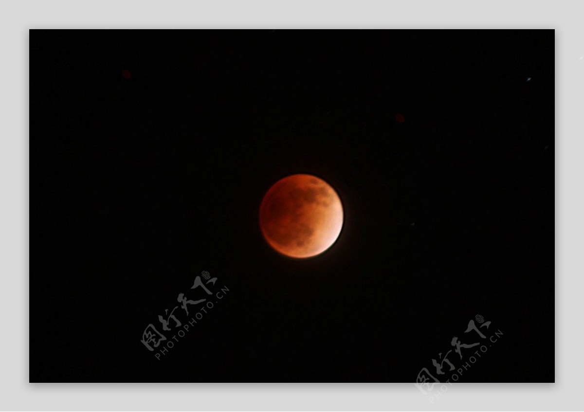 红月亮月食图片