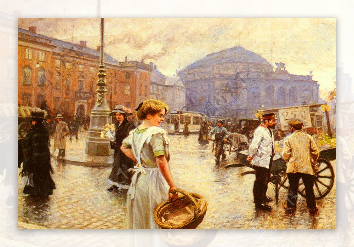 油画哥本哈根的一名妇女图片