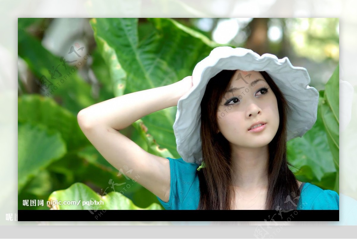 台湾网络超人气美女果子MM太阳帽图片