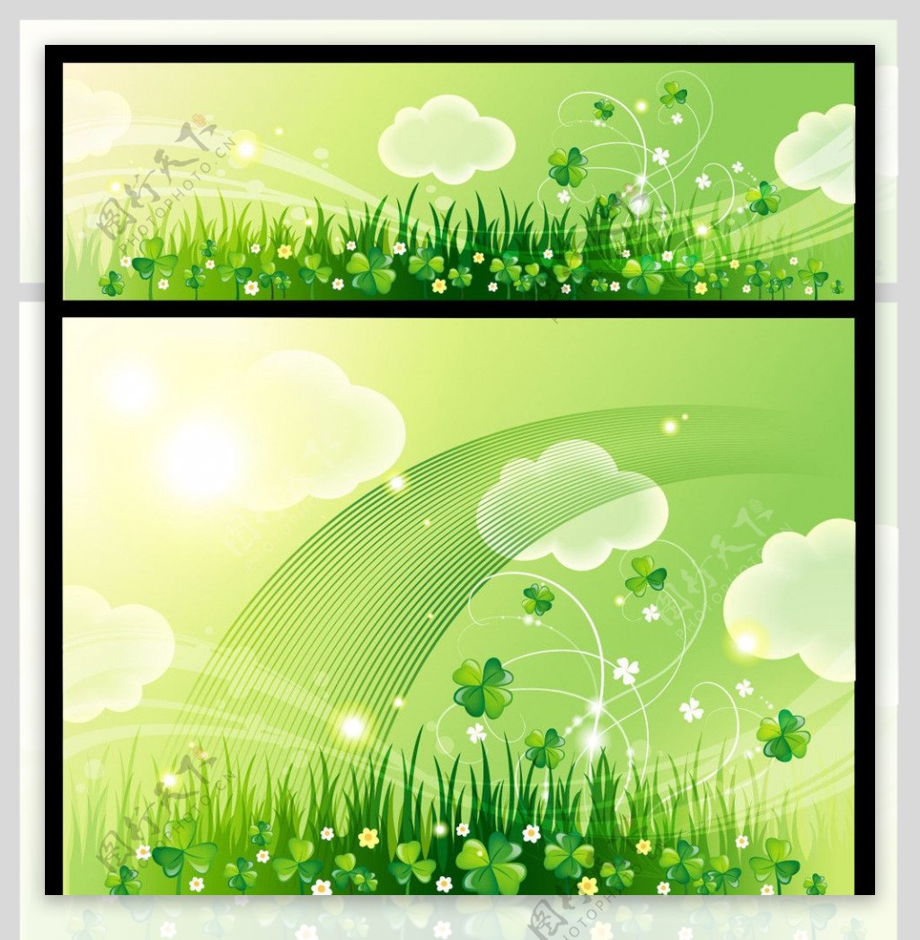 绿色背景春天背景图片