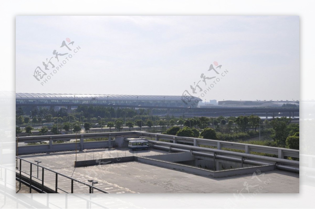 浦东机场1号航站楼远眺图片