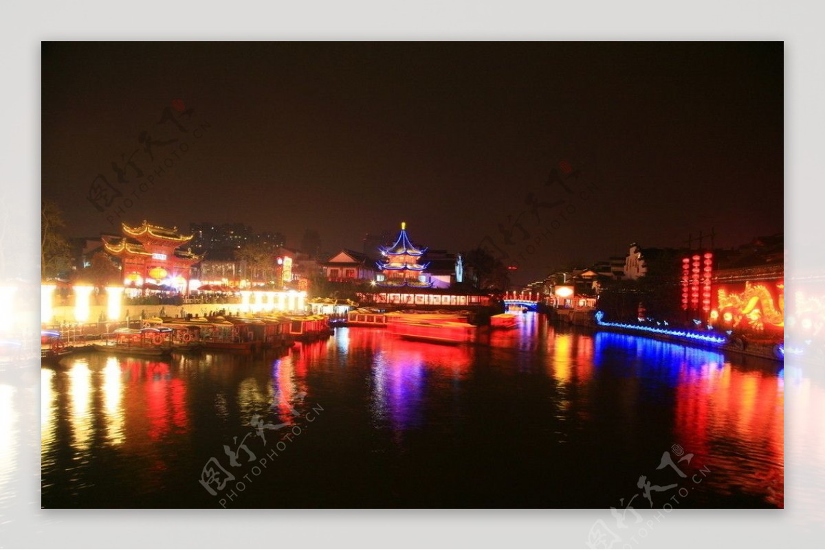 南京夫子庙夜景图片