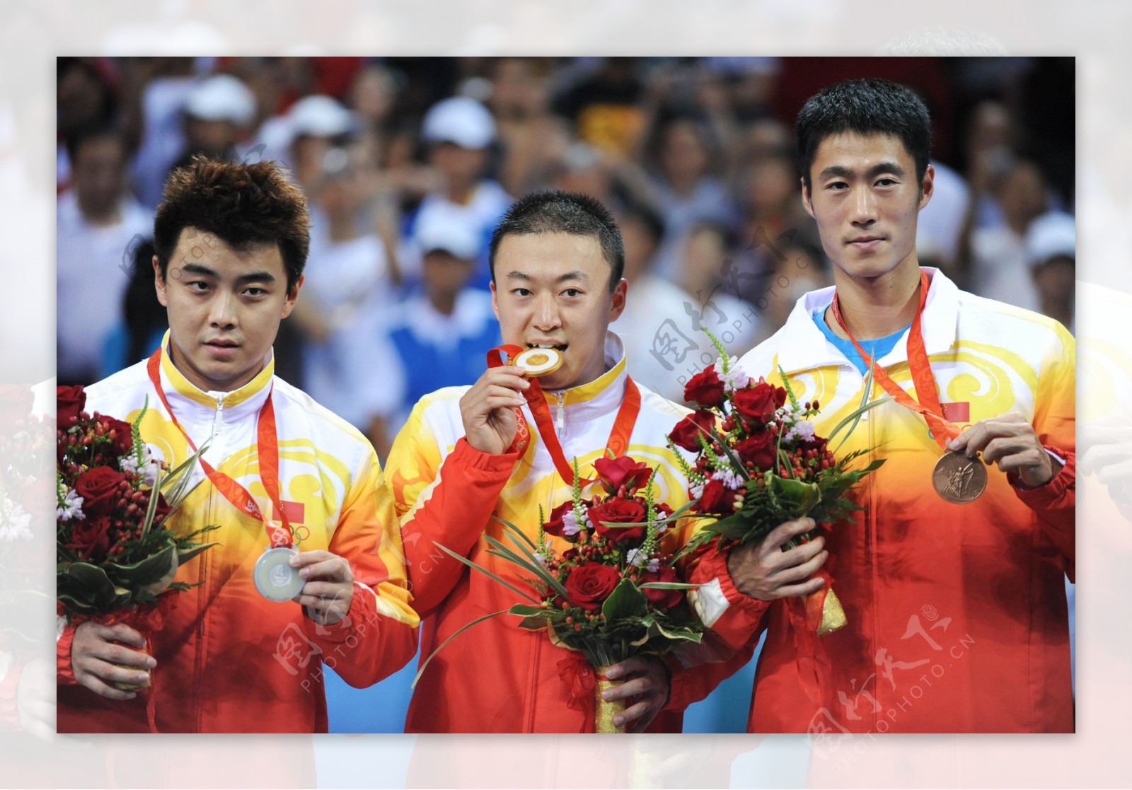 北京奥运会乒乓球男队图片