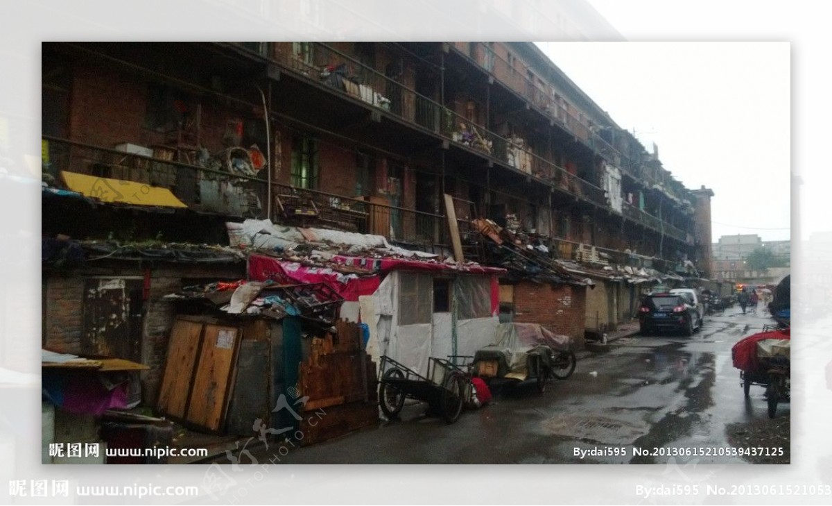 城市的贫困区图片