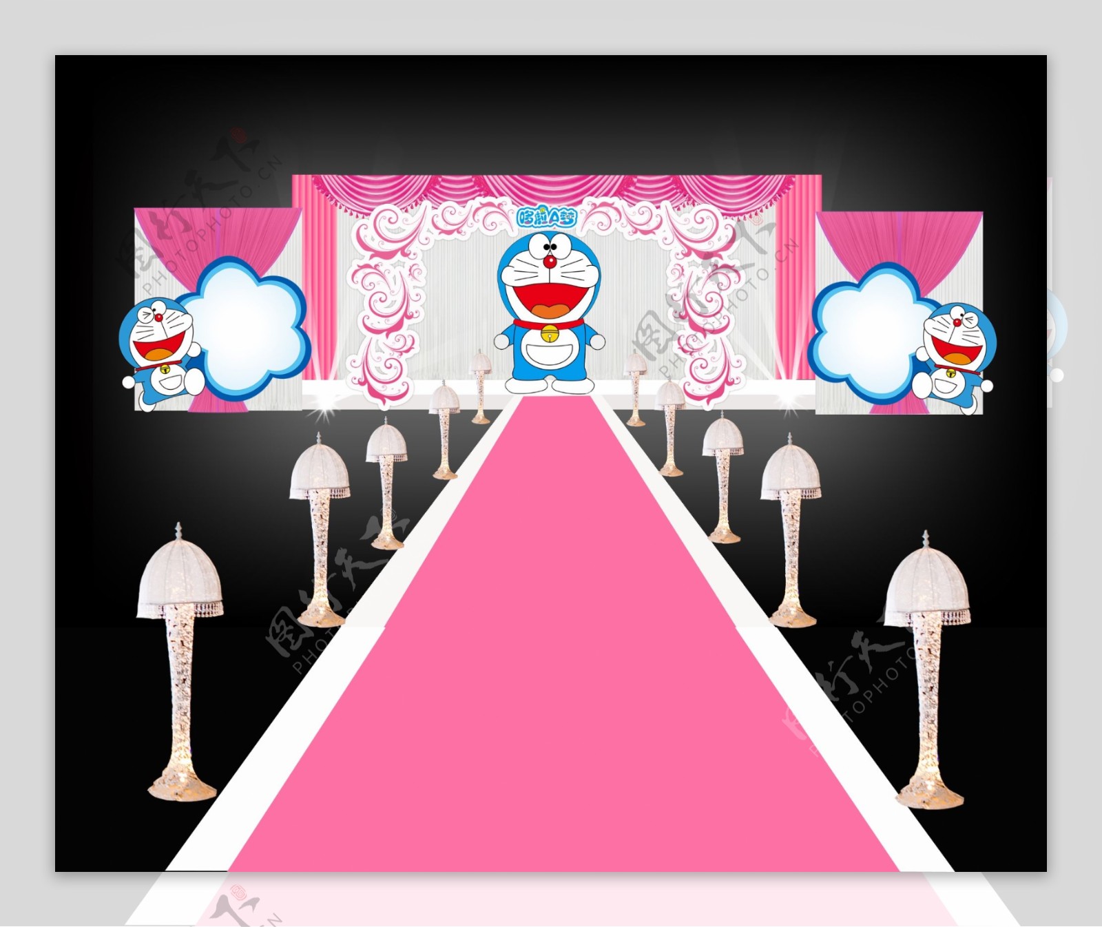 哆啦A梦主题婚礼设计图片