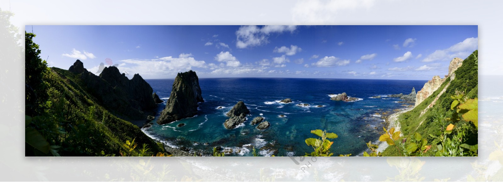 日本武意岛海岸全景图片