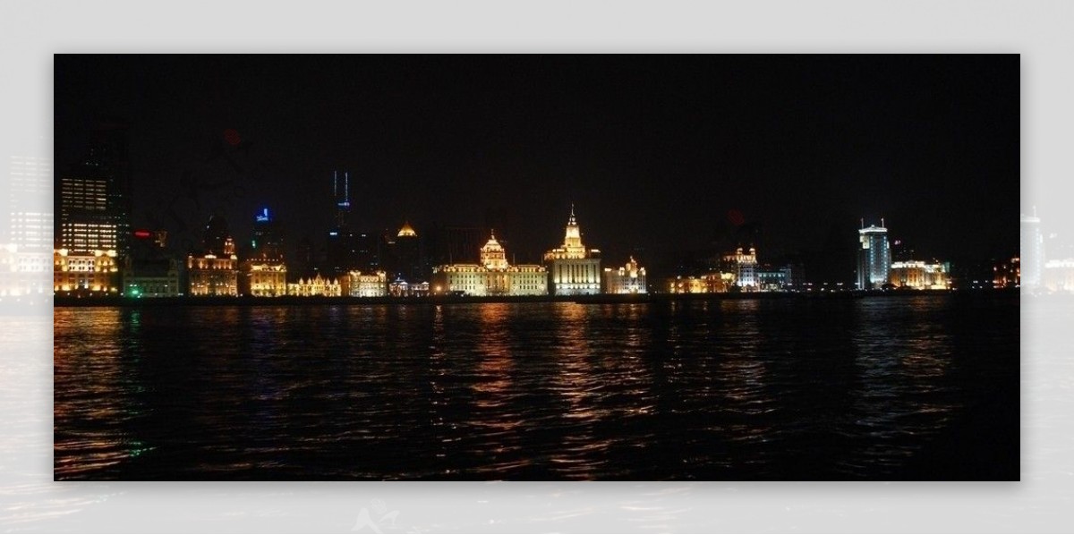 黄浦江外滩夜景图片