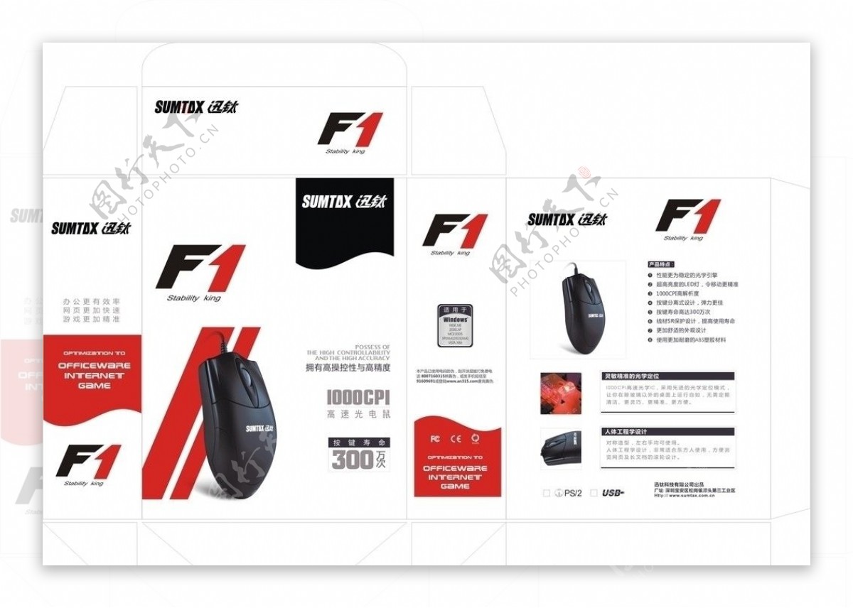 F1鼠标彩盒设计图图片
