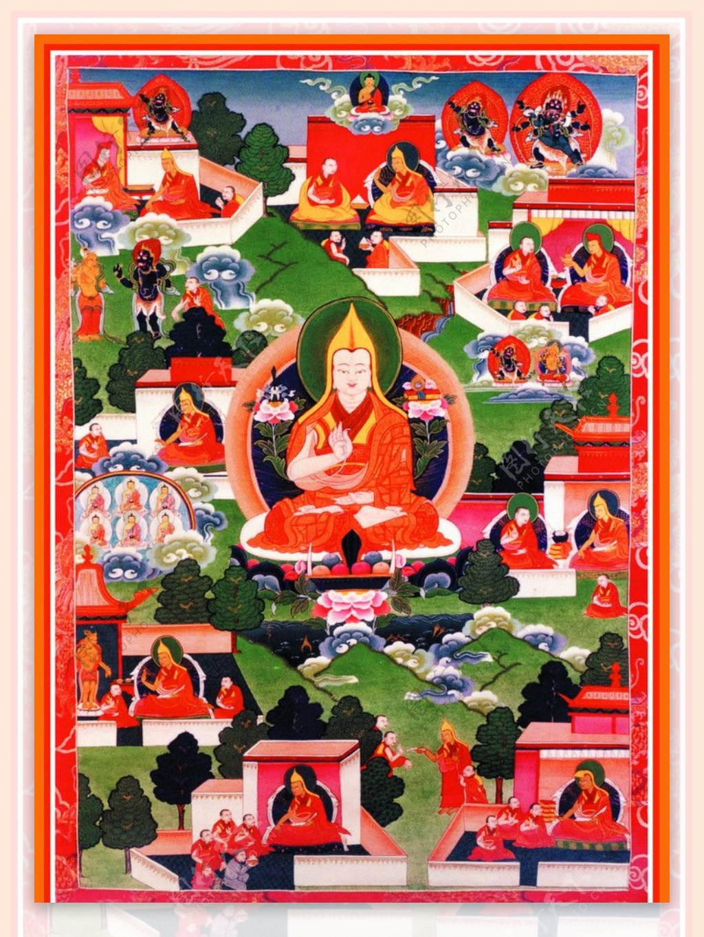 西藏日喀则唐卡佛教佛法佛经佛龛唐卡全大藏族文化09图片