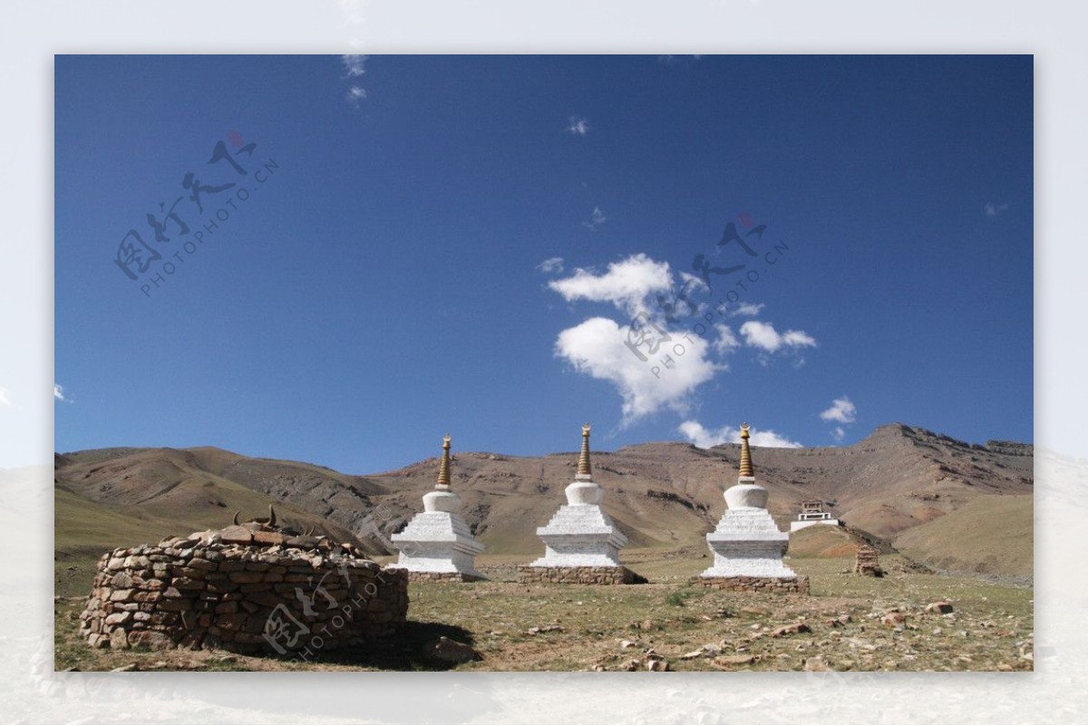 西藏江扎寺白塔图片