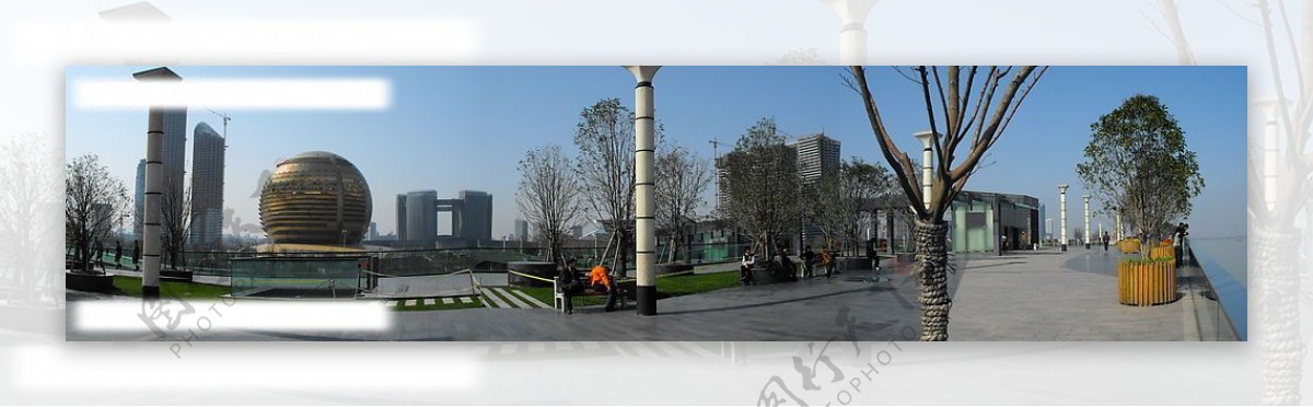 杭州市民中心全景图图片