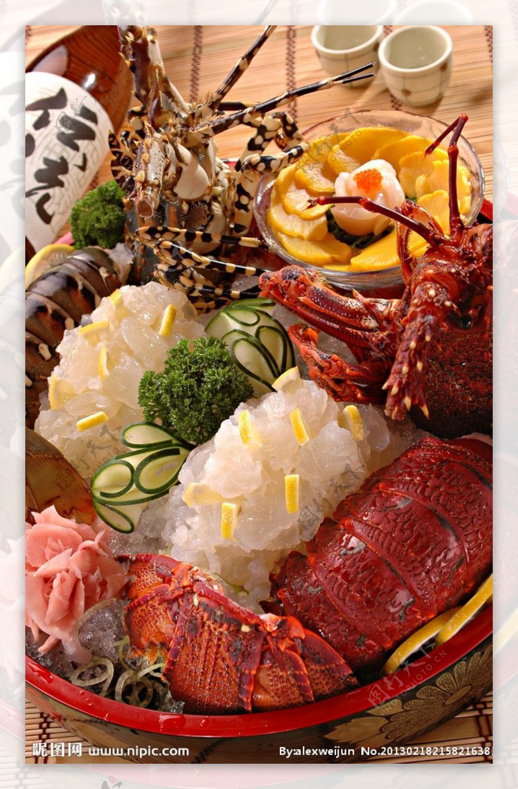 日式龙虾刺身图片