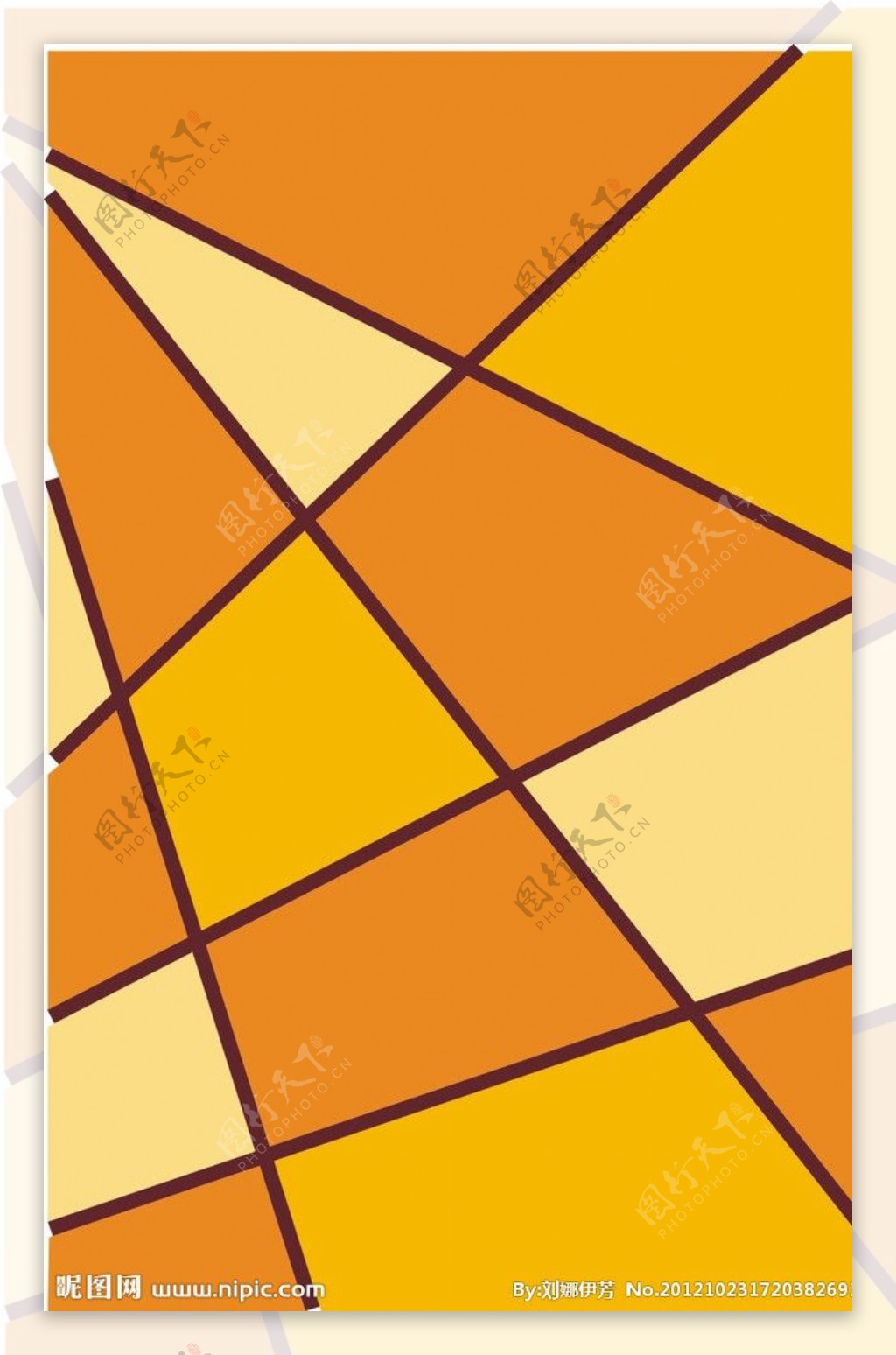 经典矢量大方格调不规则几何图形黄色相近色图片