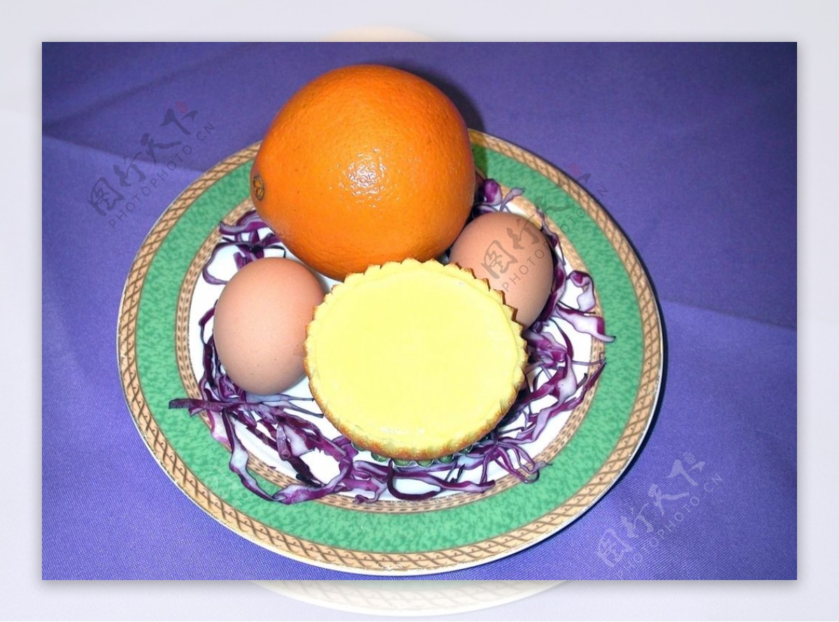橙香鸡蛋糕图片
