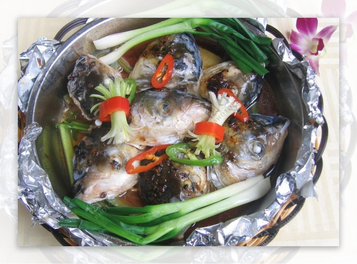 粤菜气焗鱼头图片