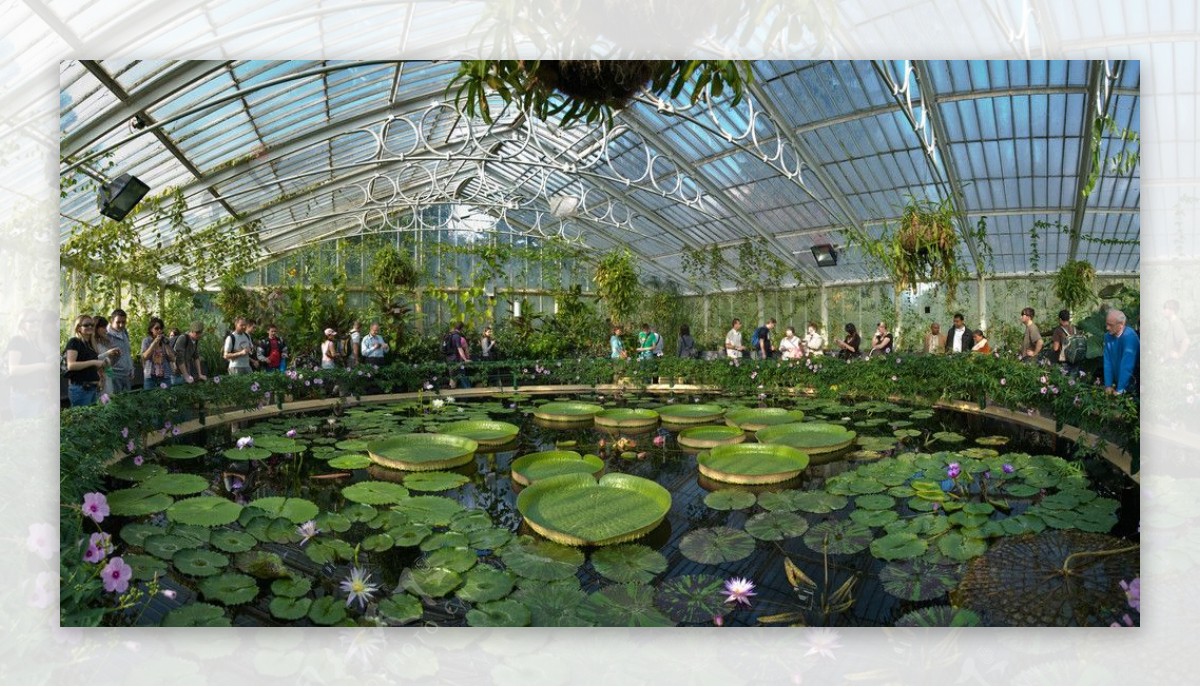 英国皇家植物园睡莲楼伦敦英国皇家植物园睡莲楼风景名胜建筑景观自然风景旅游印记图片