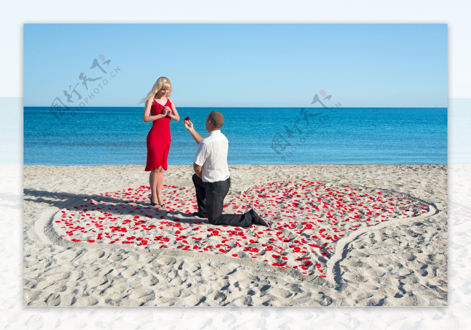 海边浪漫求婚图片