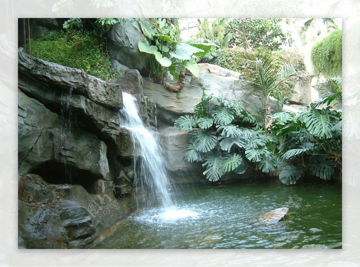 热带景观瀑布图片