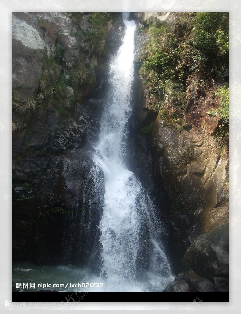 泽雅风景区金坑峡瀑布图片