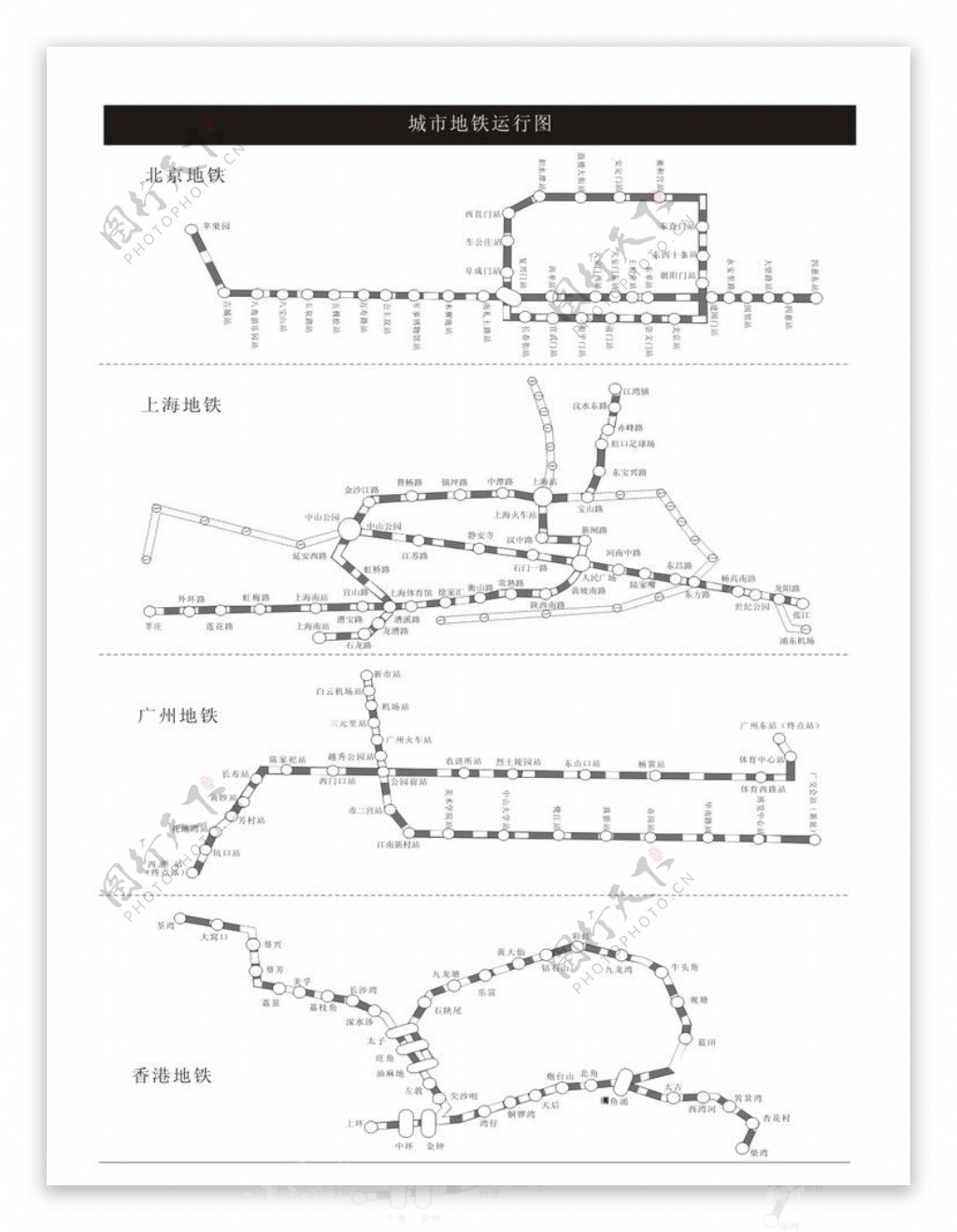 地铁线路图图片