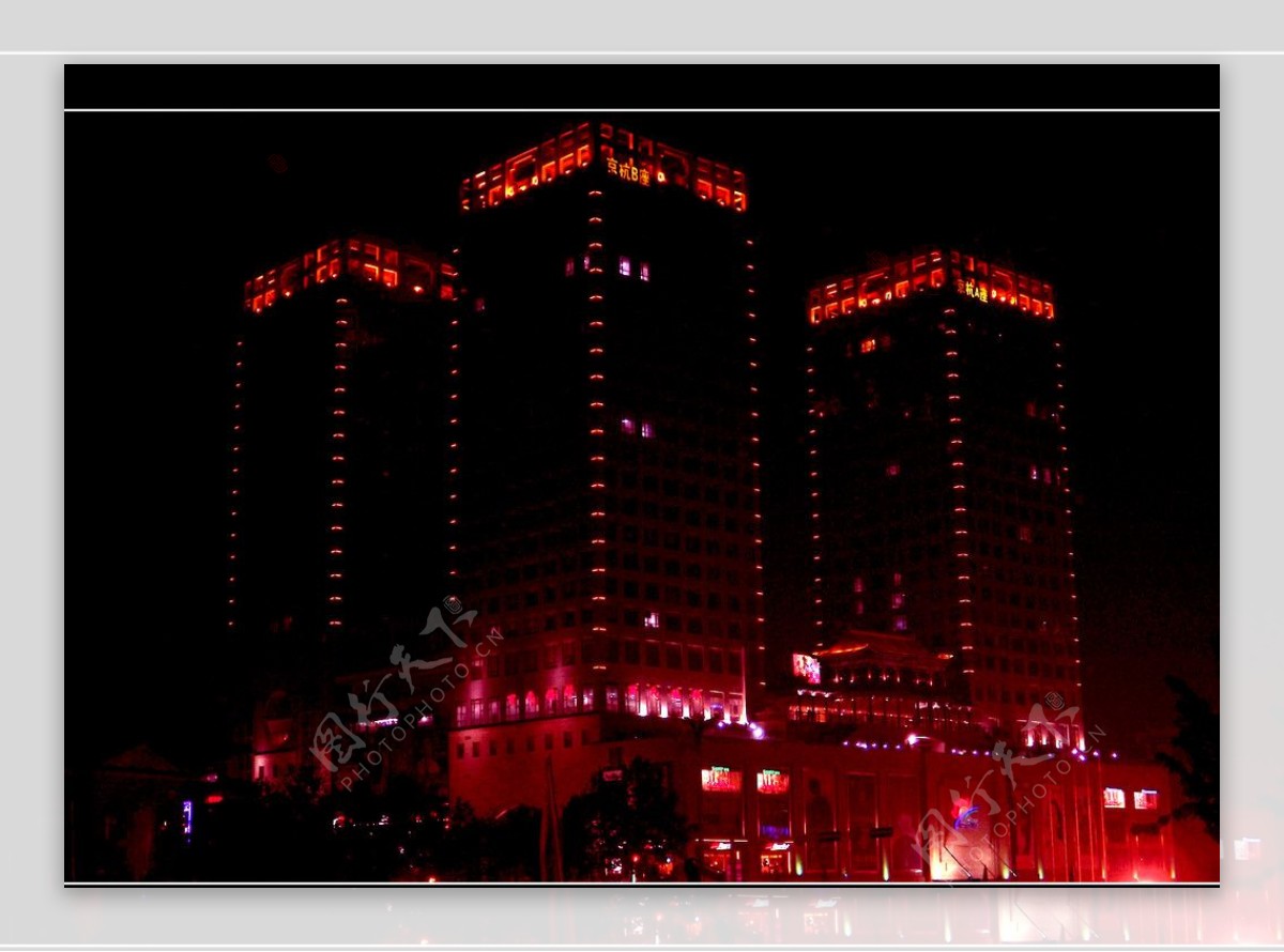 运河大楼夜景图片