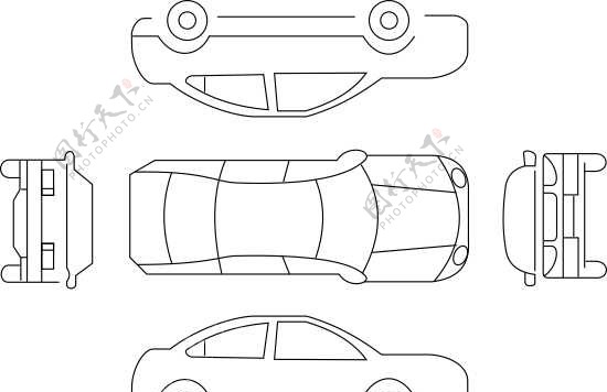 汽车线稿示意图图片