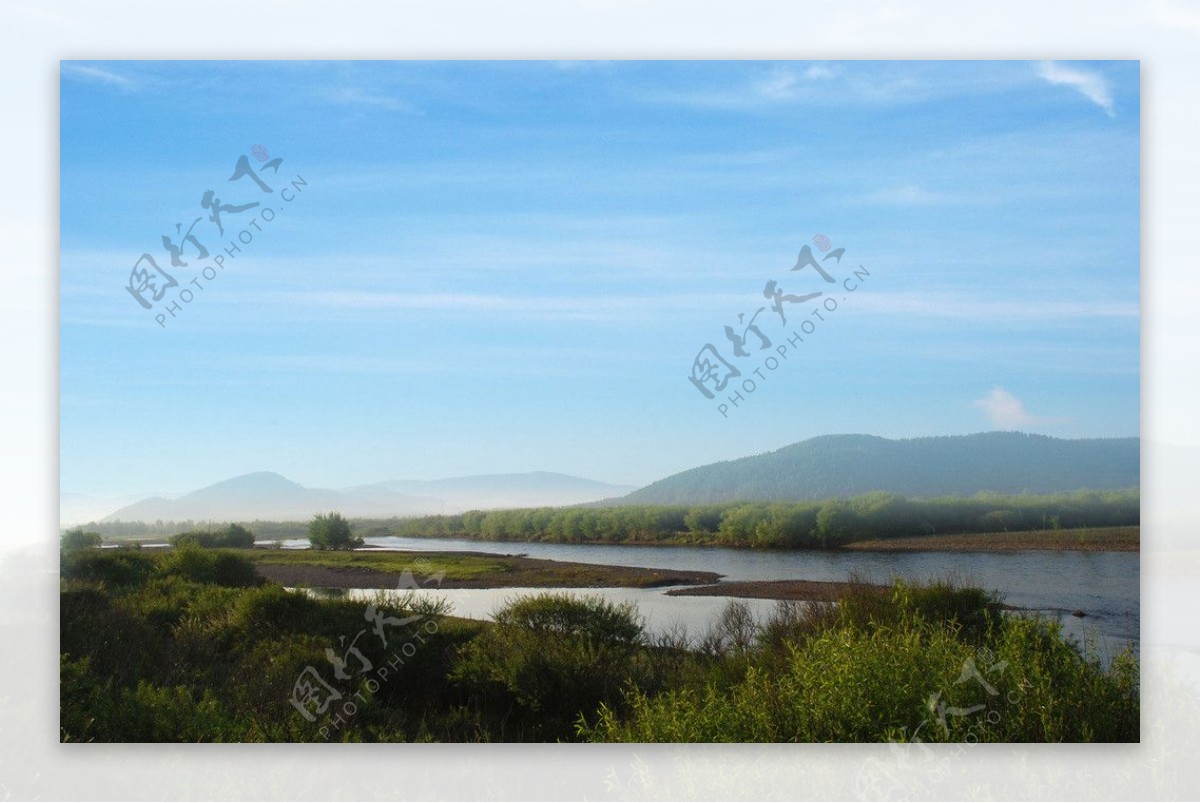 根河夏天南河套风景图片