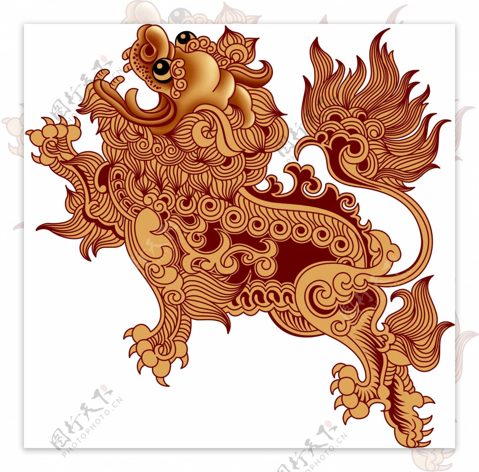 中国传统神兽麒麟图片