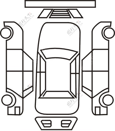 汽车平面解剖图图片