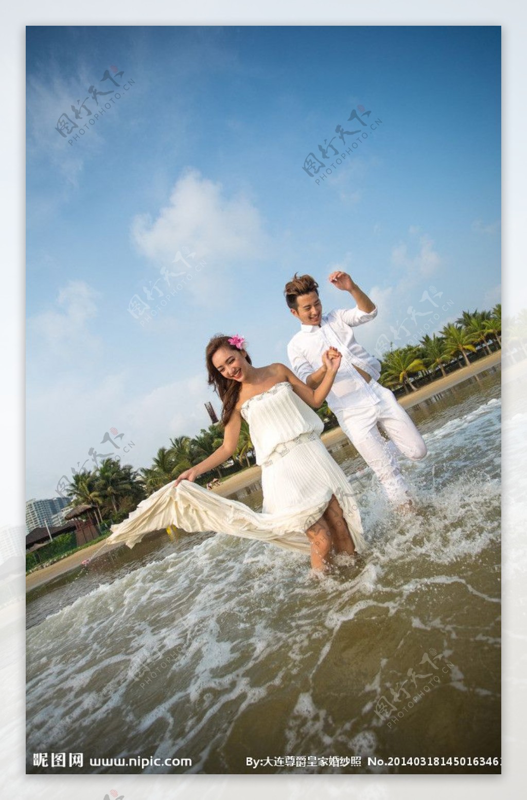 三亚婚纱摄影海景婚纱图片
