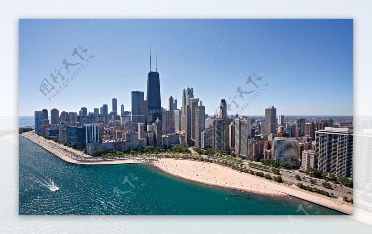 芝加哥金融商务区俯瞰图片