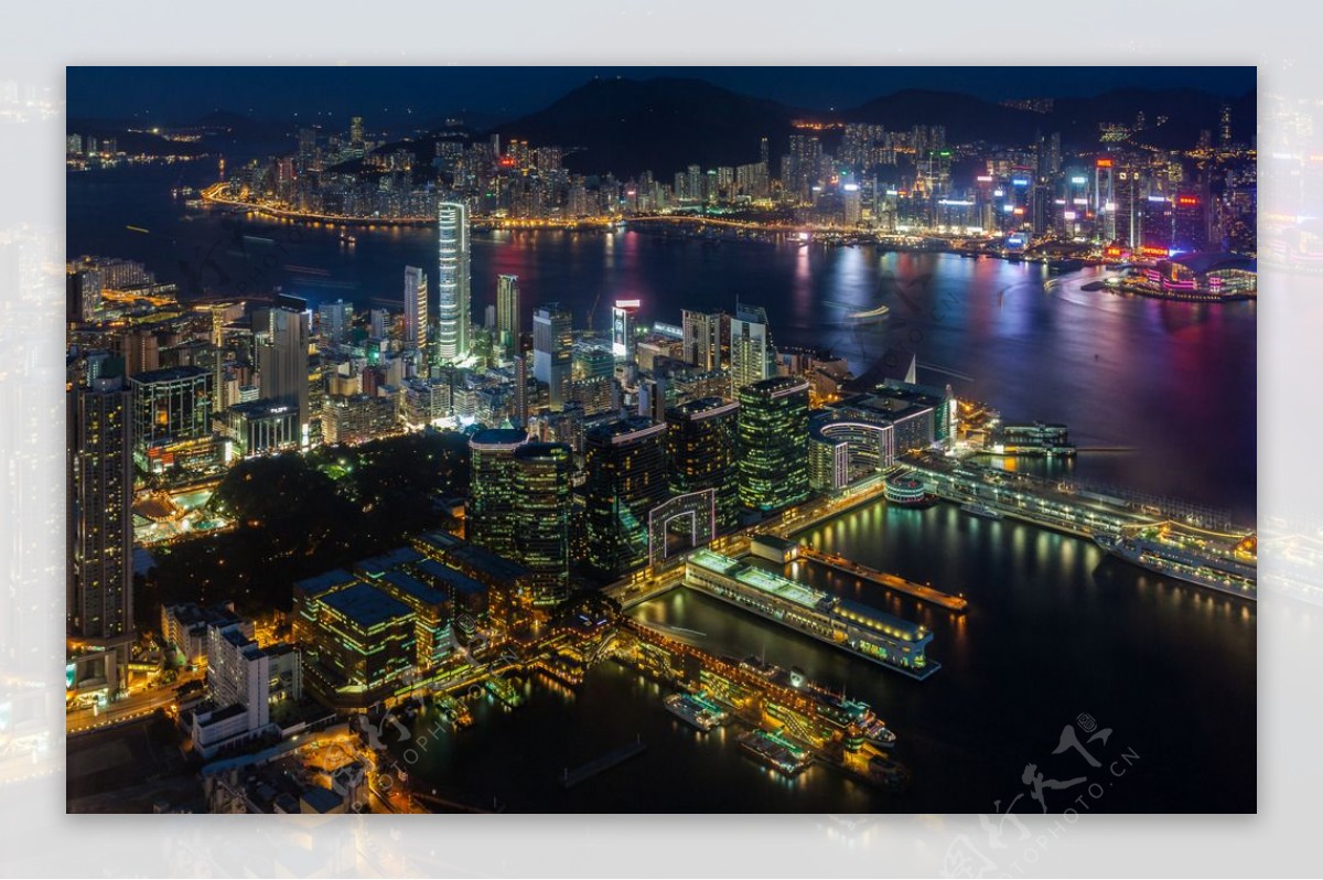 美丽的香港维多利亚港图片