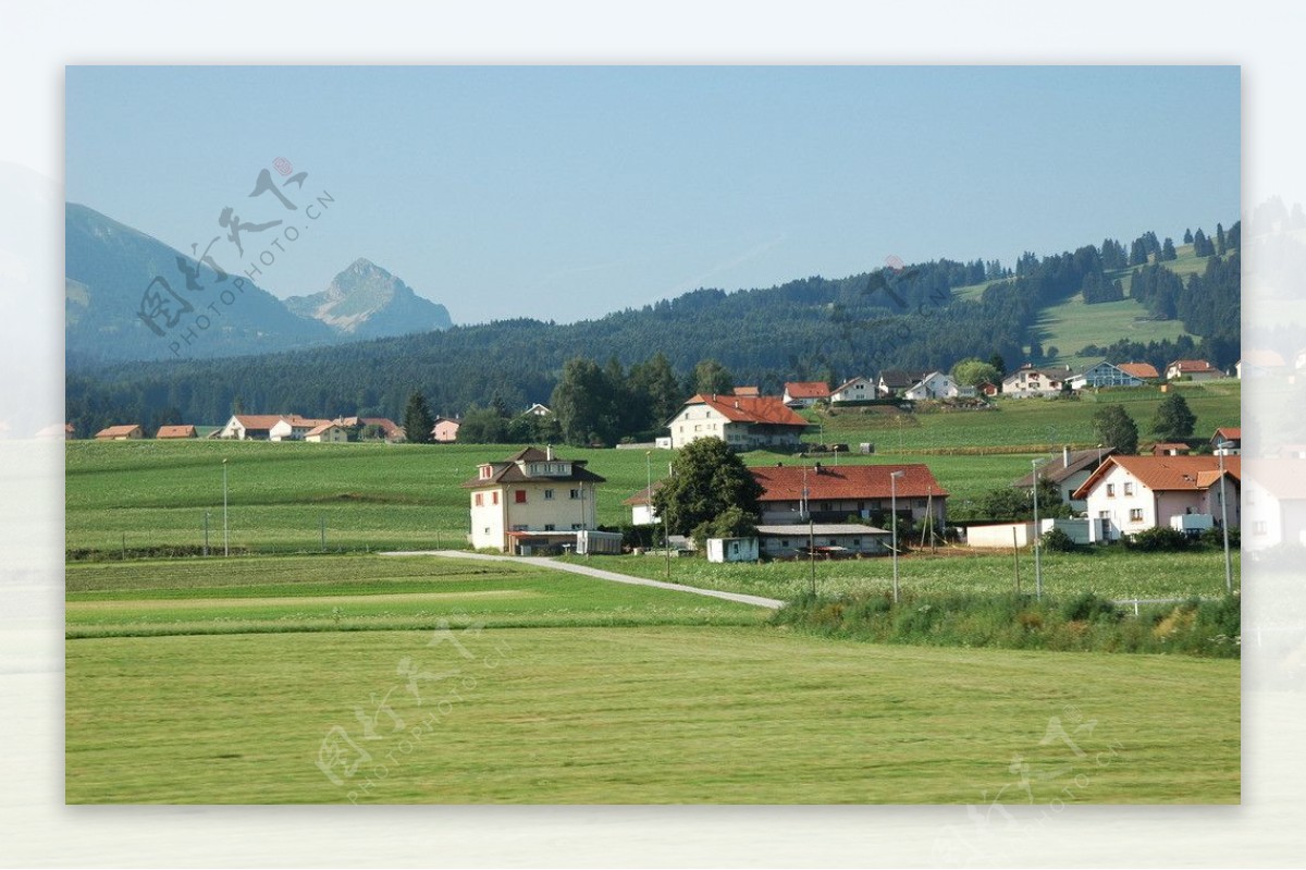 瑞士蒙特勒乡村田园风光图片