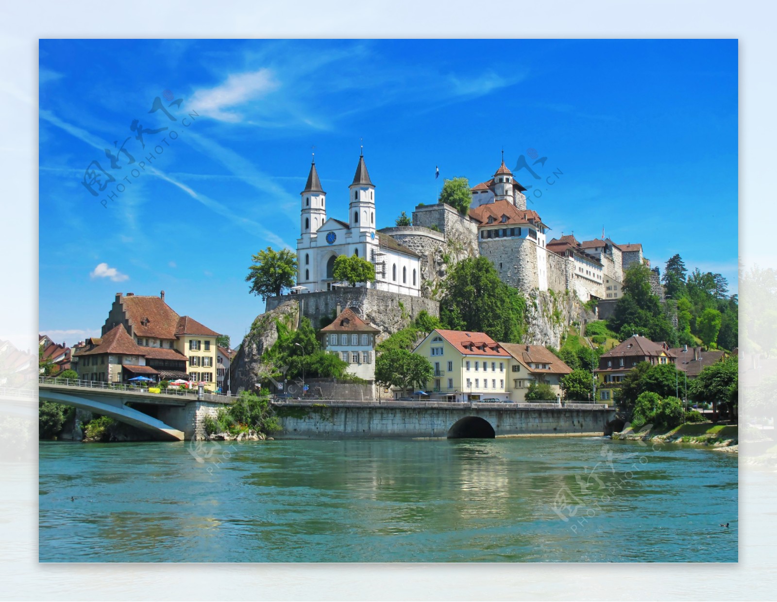 瑞士城堡风光图片