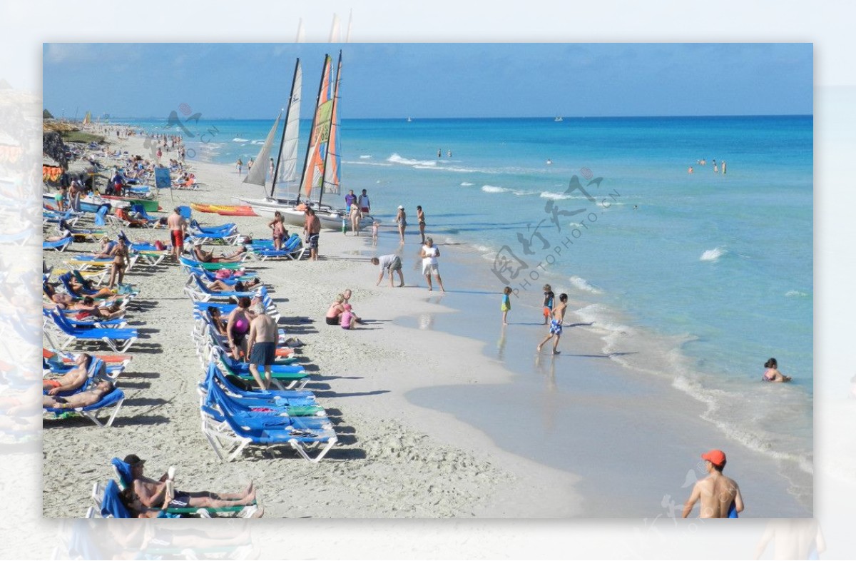古巴巴拉多罗海滩风情图片