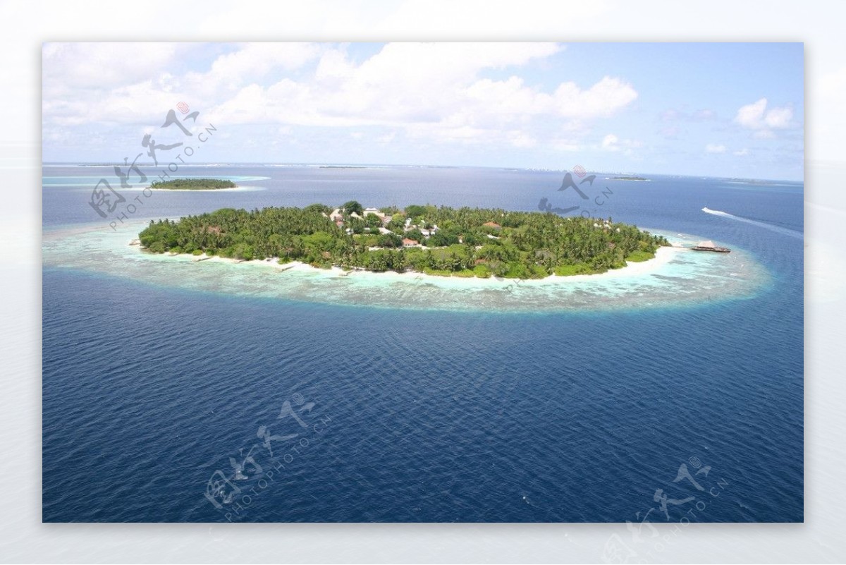 马尔代夫班度士岛鸟瞰图片