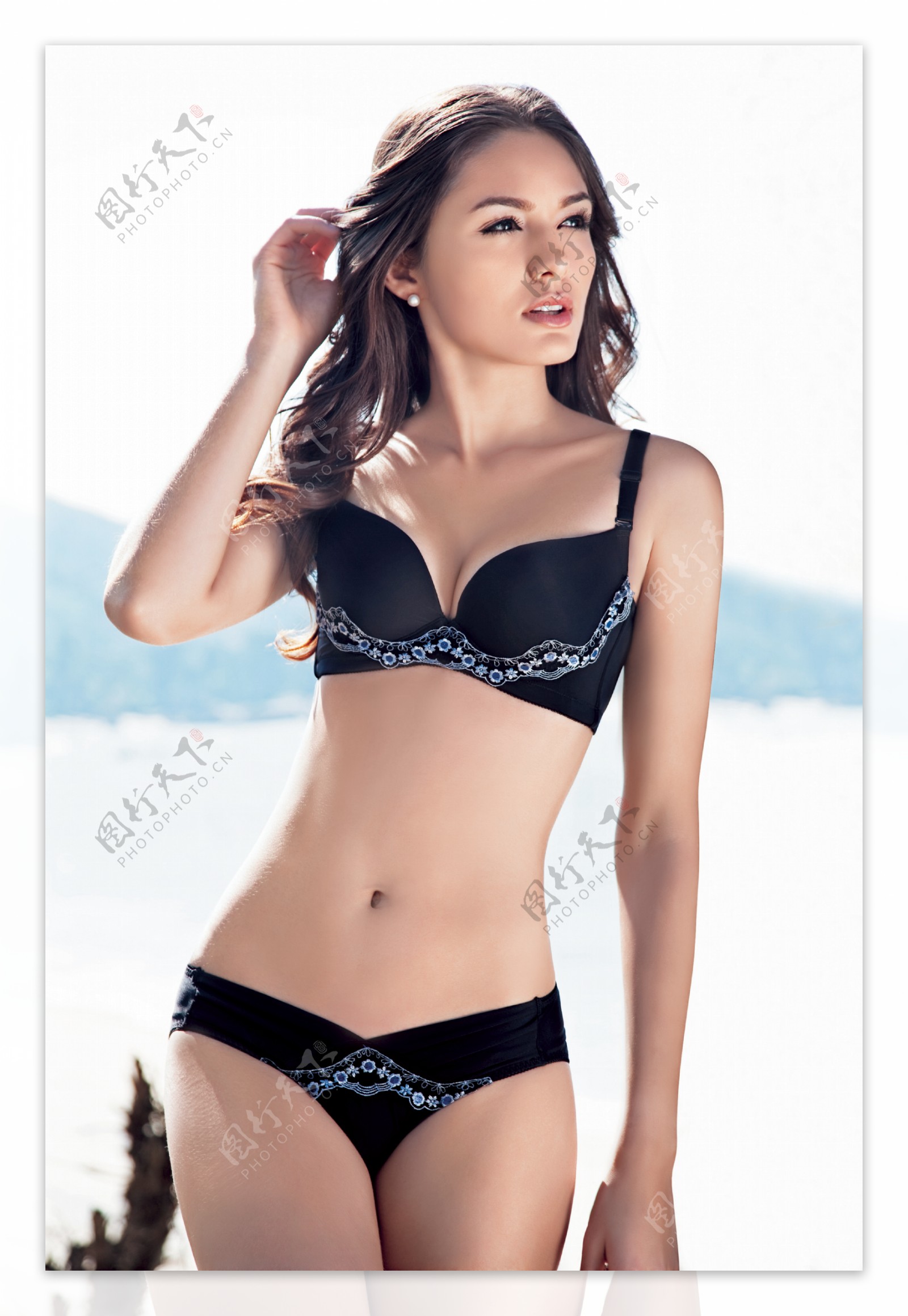 内衣发布 美女贴图 帝梦诗美女内衣海报图片素材-编号14616812-图行天下