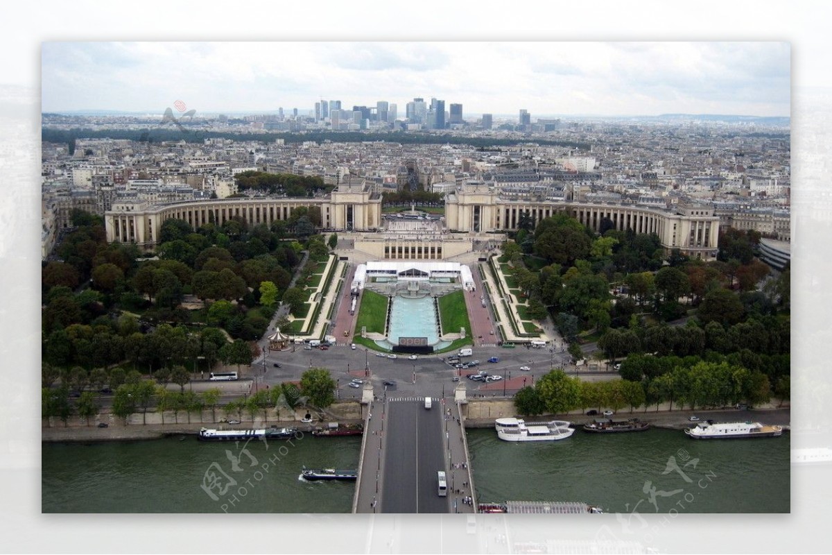 巴黎俯瞰巴黎城市美景图片