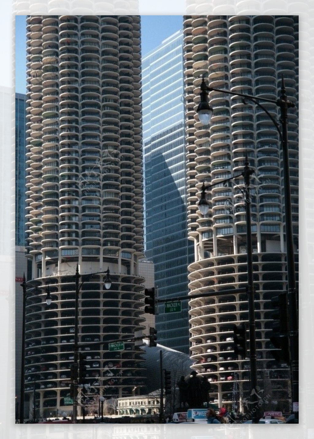 芝加哥玛丽娜城玉米大厦图片