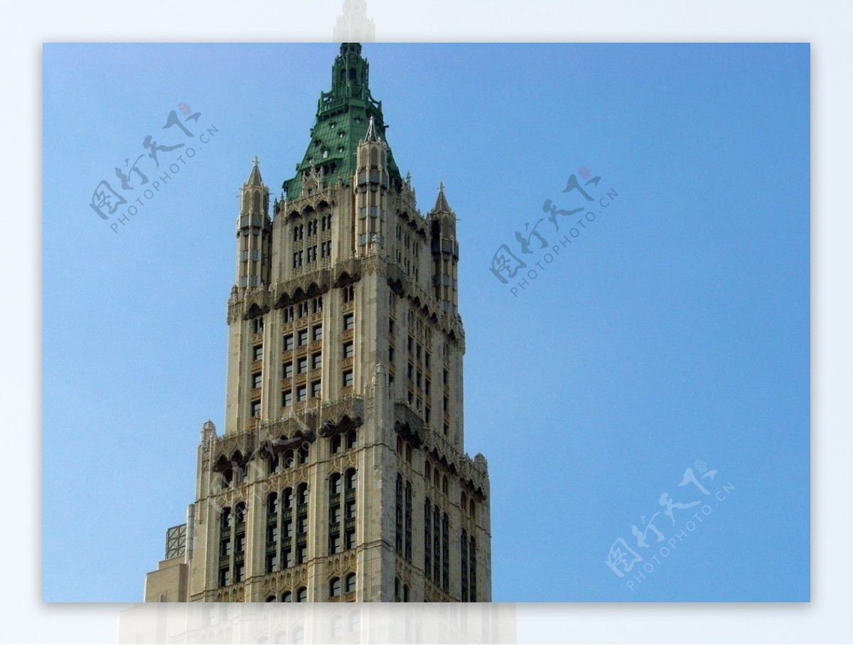 纽约伍尔沃斯大厦顶部图片