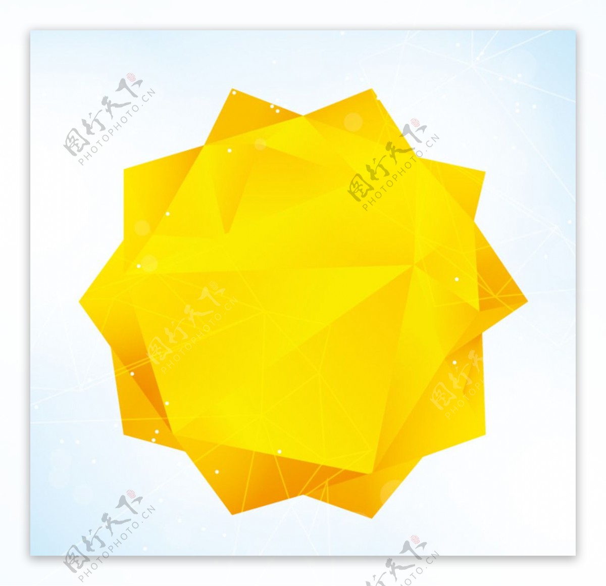 抽象几何体太阳背景图片