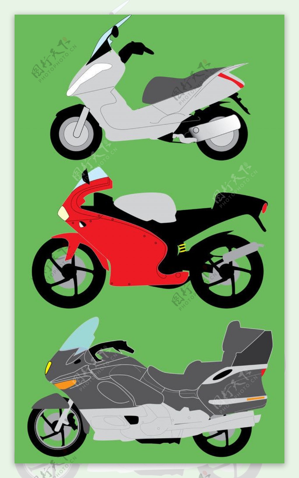 摩托车矢量图图片