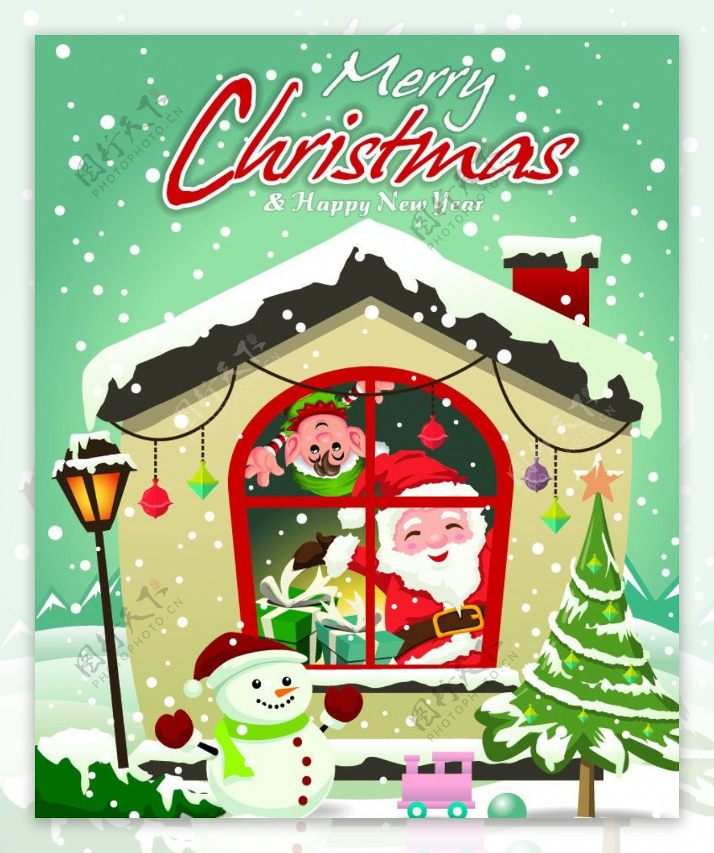 圣诞海报背景设计图片