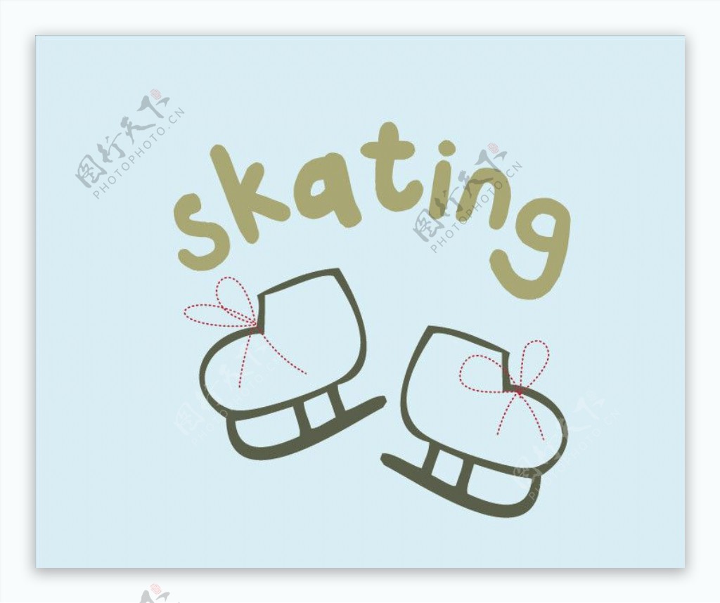 那个女孩手里拿着溜冰鞋。女子溜冰鞋手画风格孤立在一个白色的背景。滑冰。冬天的乐趣。向量iilustration。插画图片素材_ID ...