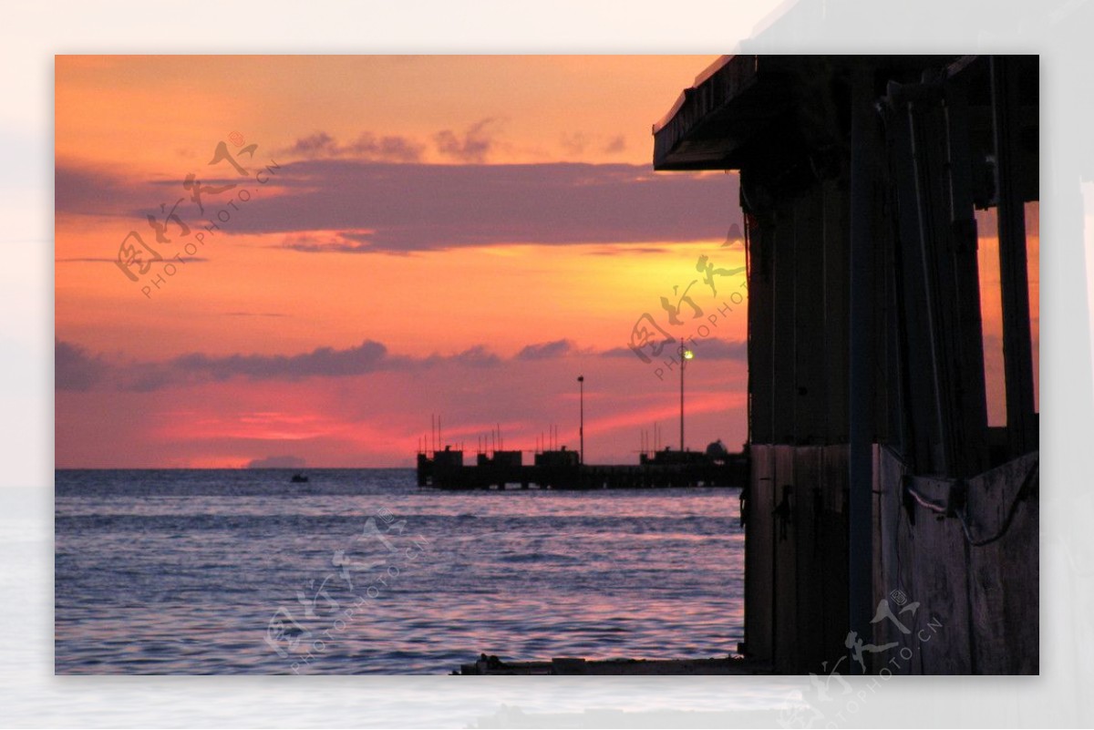 荷兰Curacao小岛的日落图片