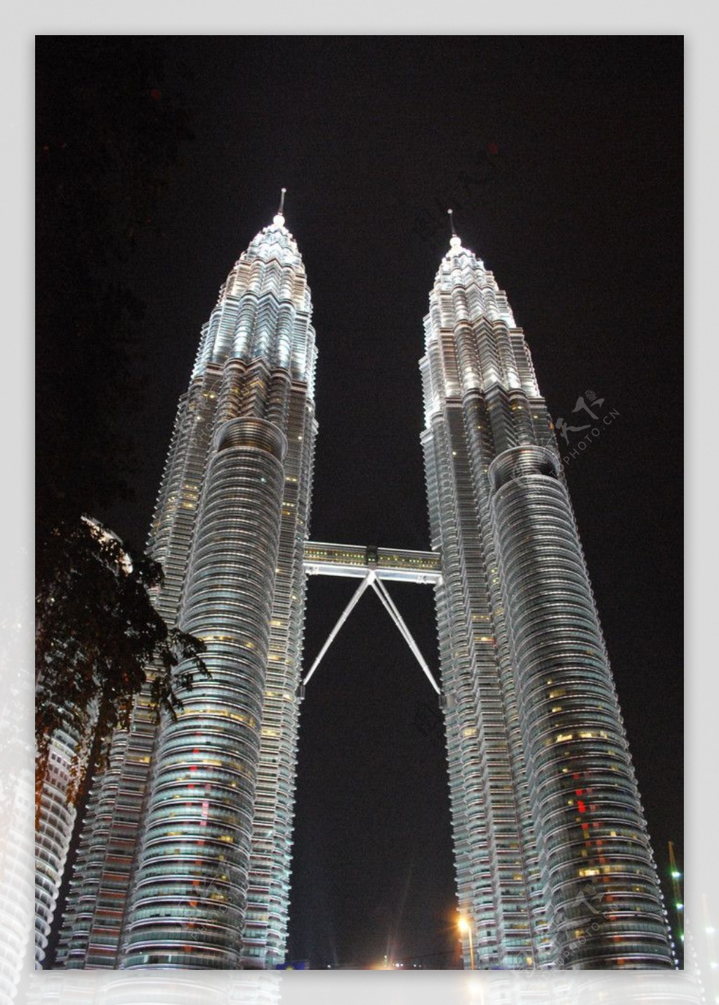 马来西亚双子塔全景观图片